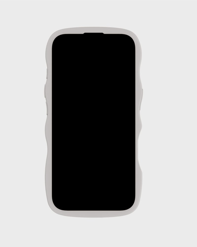 Phone Case Wavy Wool Gray/Transparent iPhone 16