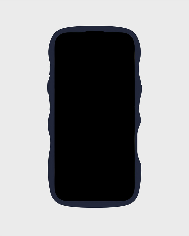 Phone Case Wavy Midnight Blue/Transparent iPhone 16