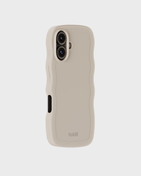 Phone Case Wavy Light Beige iPhone 16 Plus