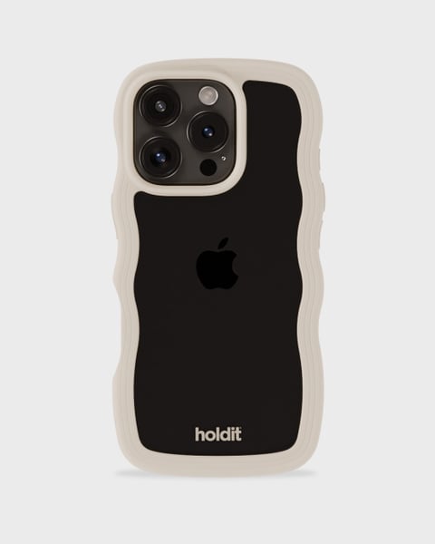 Phone Case Wavy Light Beige/Transparent iPhone 16 Pro