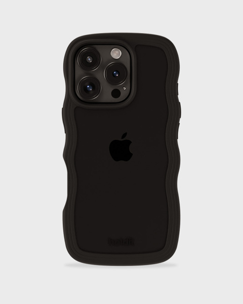 Phone Case Wavy Black/Transparent iPhone 16 Pro