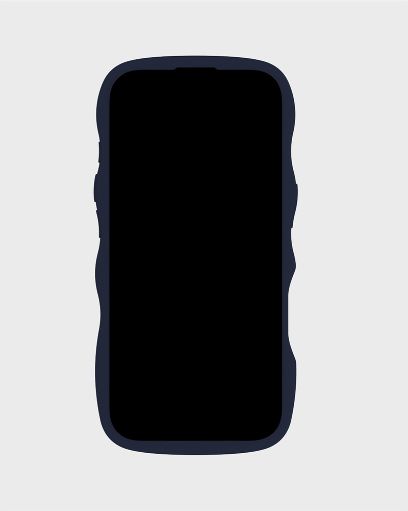 Phone Case Wavy Midnight Blue/Transparent iPhone 16 Pro
