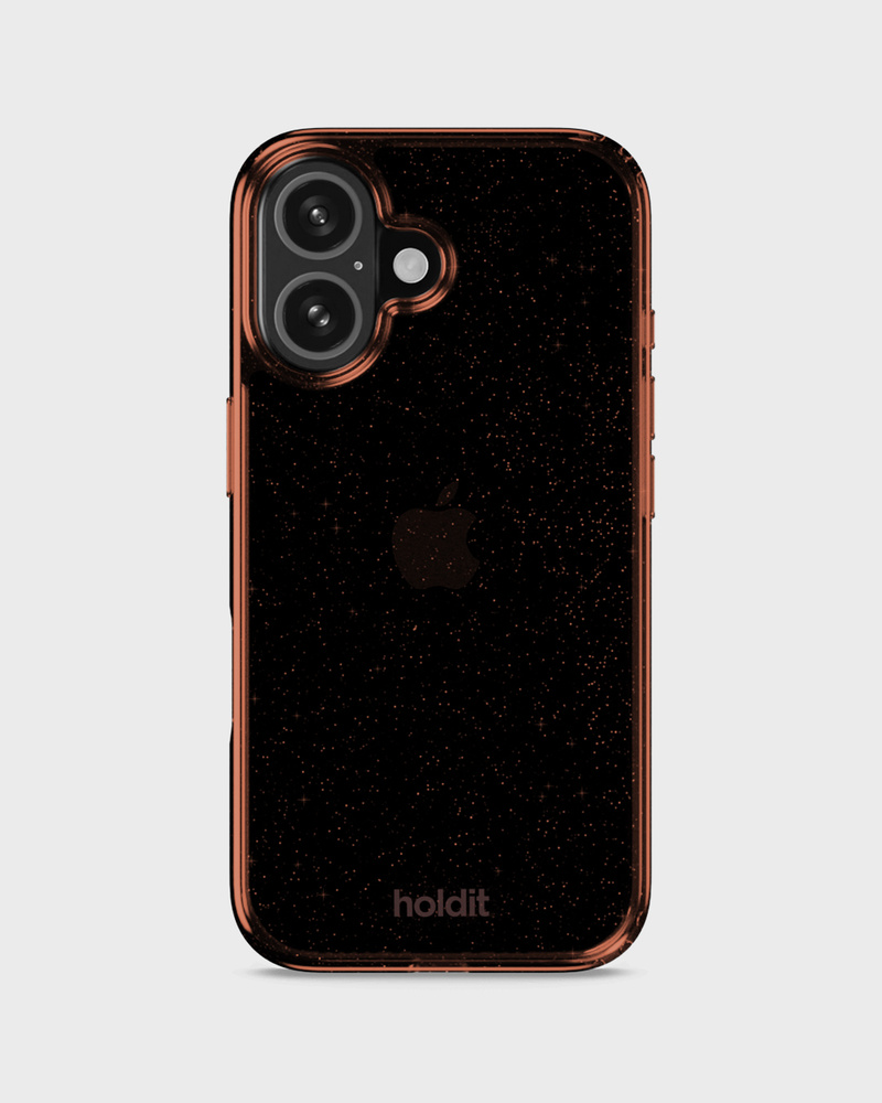 Phone Case Glitter Amber iPhone 16