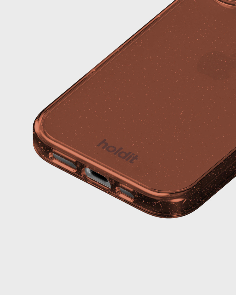 Phone Case Glitter Amber iPhone 16
