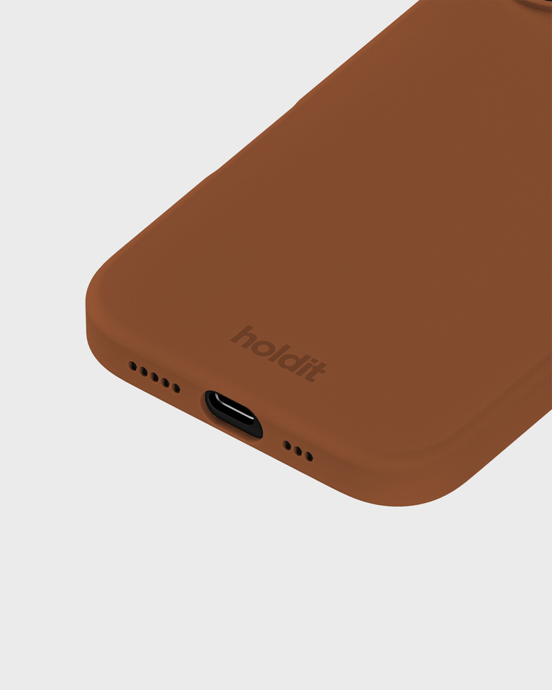 Phone Case Silicone Almond Brown iPhone 16