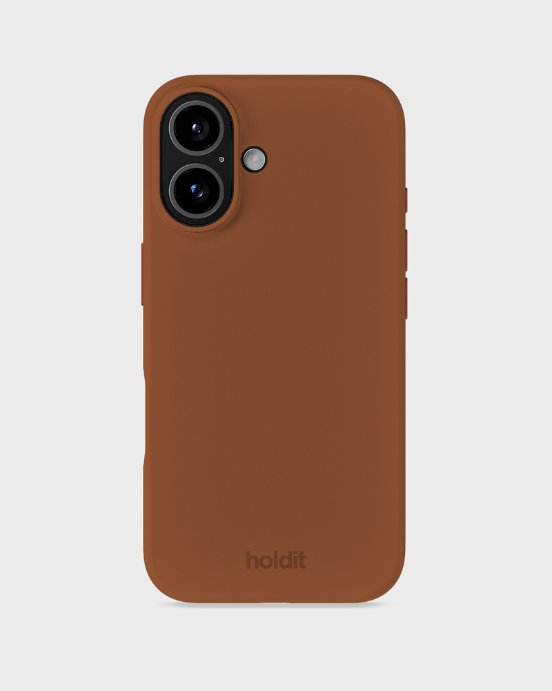 Phone Case Silicone Almond Brown iPhone 16