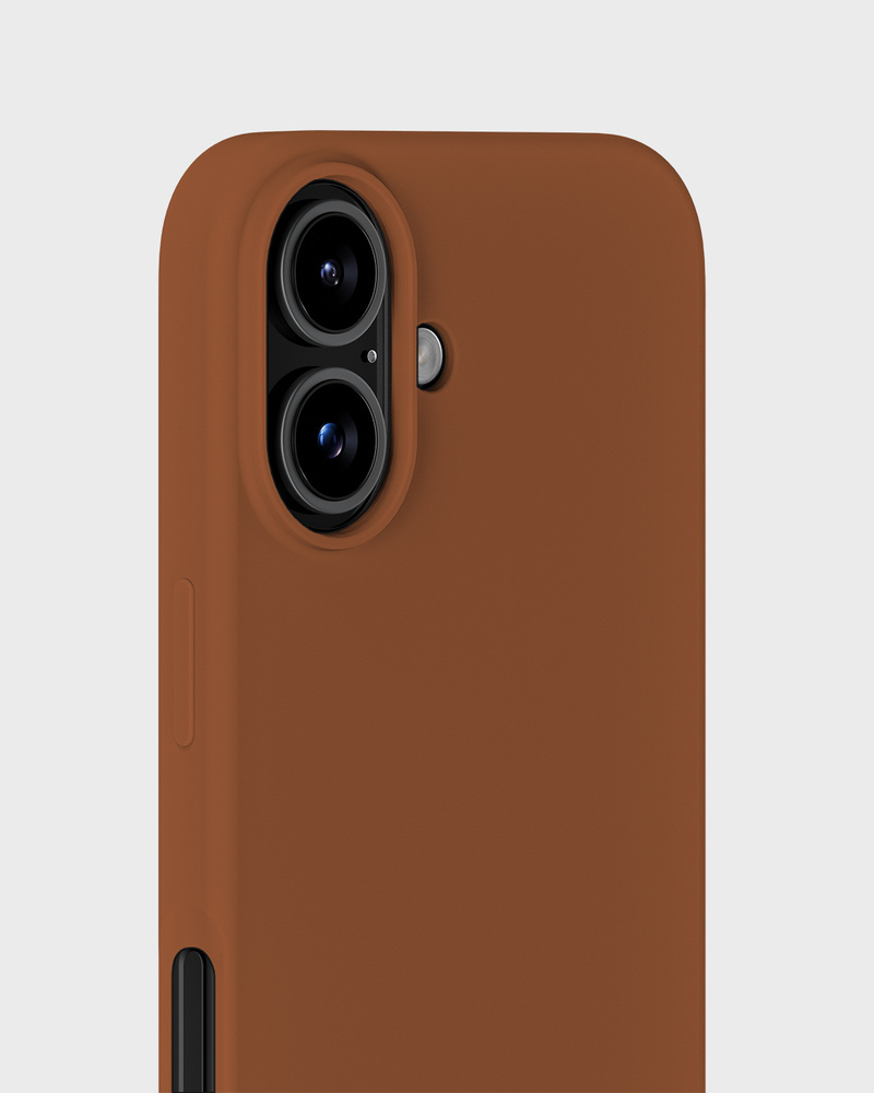 Phone Case Silicone Almond Brown iPhone 16