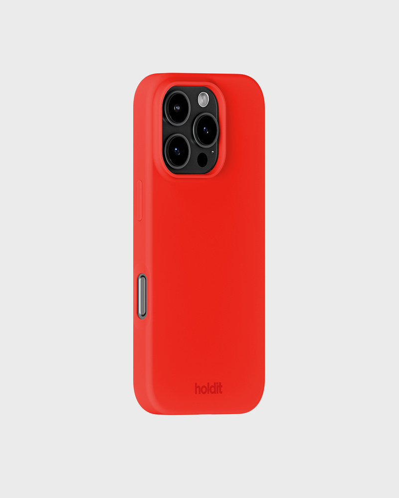 Phone Case Silicone Scarlet Red iPhone 16 Pro