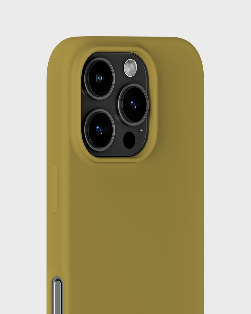 Phone Case Silicone Warm Olive iPhone 16 Pro