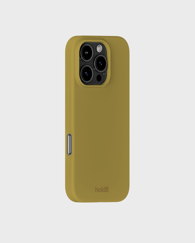 Phone Case Silicone Warm Olive iPhone 16 Pro