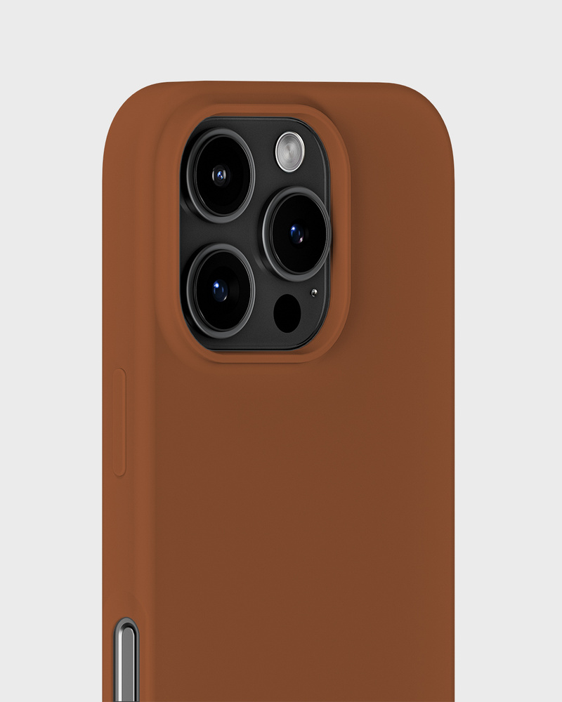 Phone Case Silicone Almond Brown iPhone 16 Pro