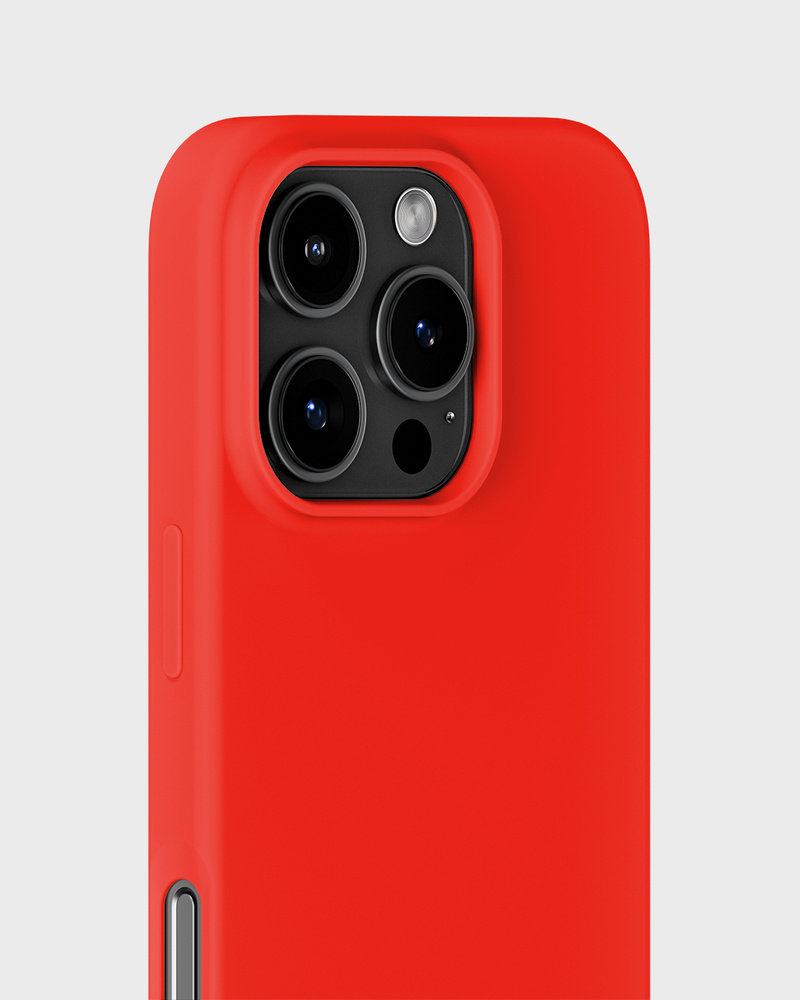 Phone Case Silicone Scarlet Red iPhone 16 Pro