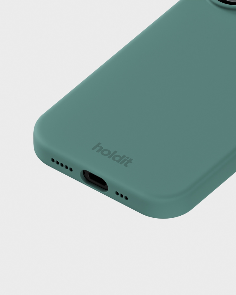 Phone Case Silicone Moss Green iPhone 17
