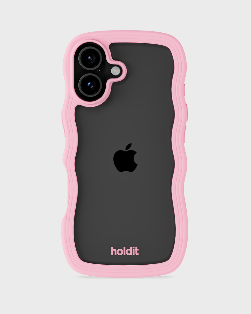 Phone Case Wavy Pink/Transparent iPhone 17