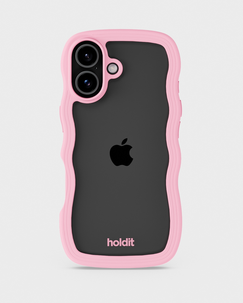 Phone Case Wavy Pink/Transparent iPhone 17