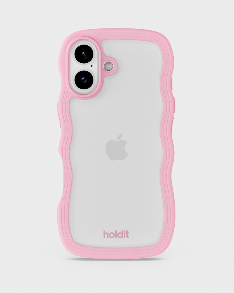 Phone Case Wavy Pink/Transparent iPhone 17