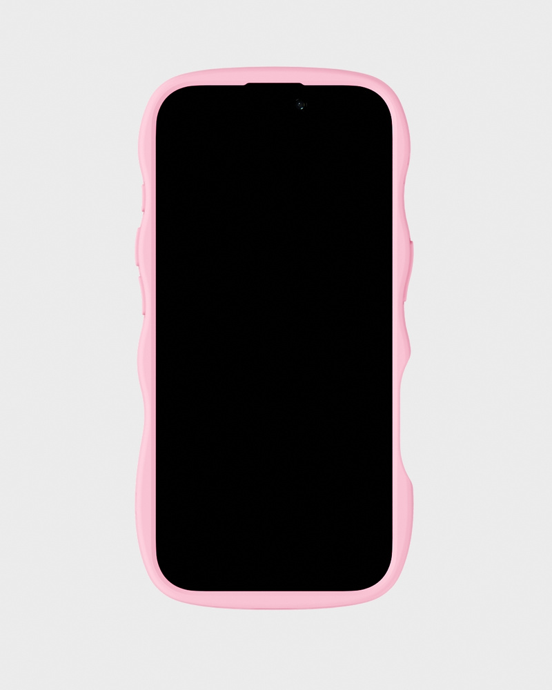 Phone Case Wavy Pink/Transparent iPhone 17