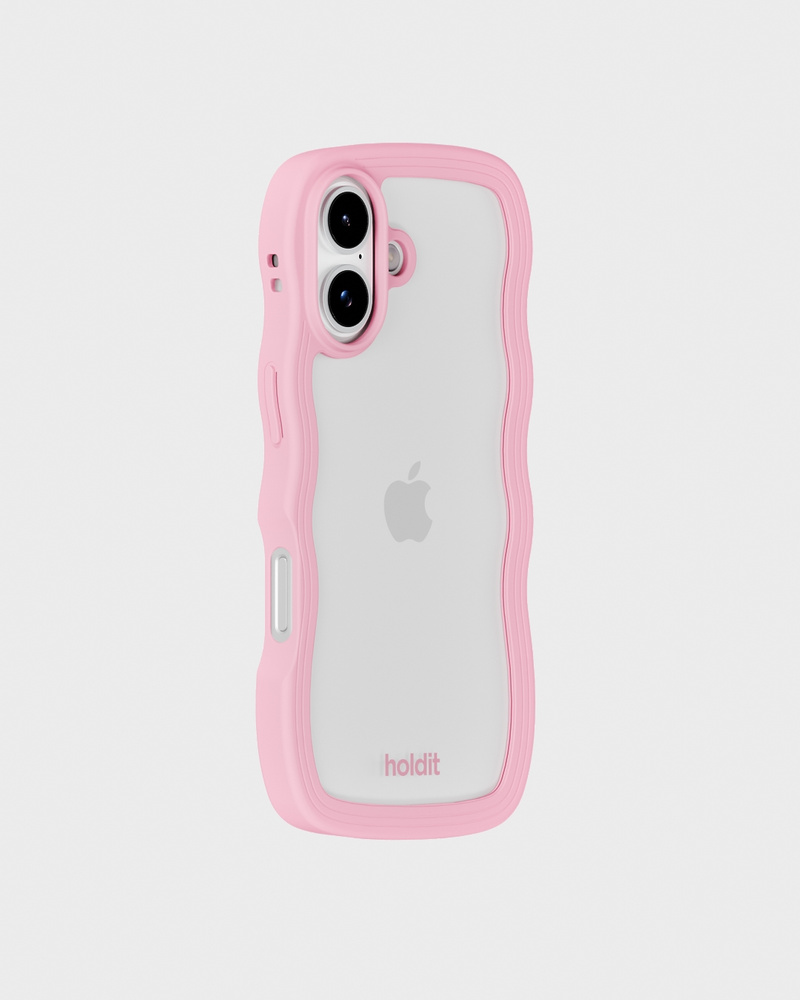 Phone Case Wavy Pink/Transparent iPhone 17