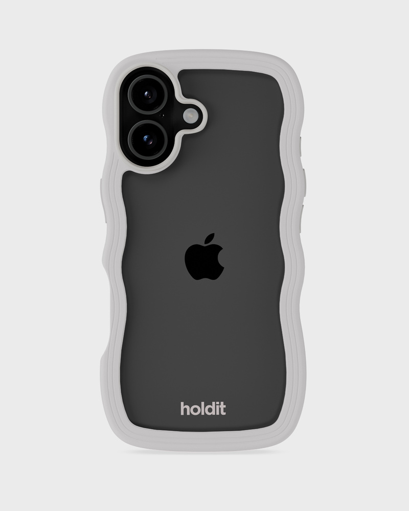 Phone Case Wavy Wool Gray/Transparent iPhone 17