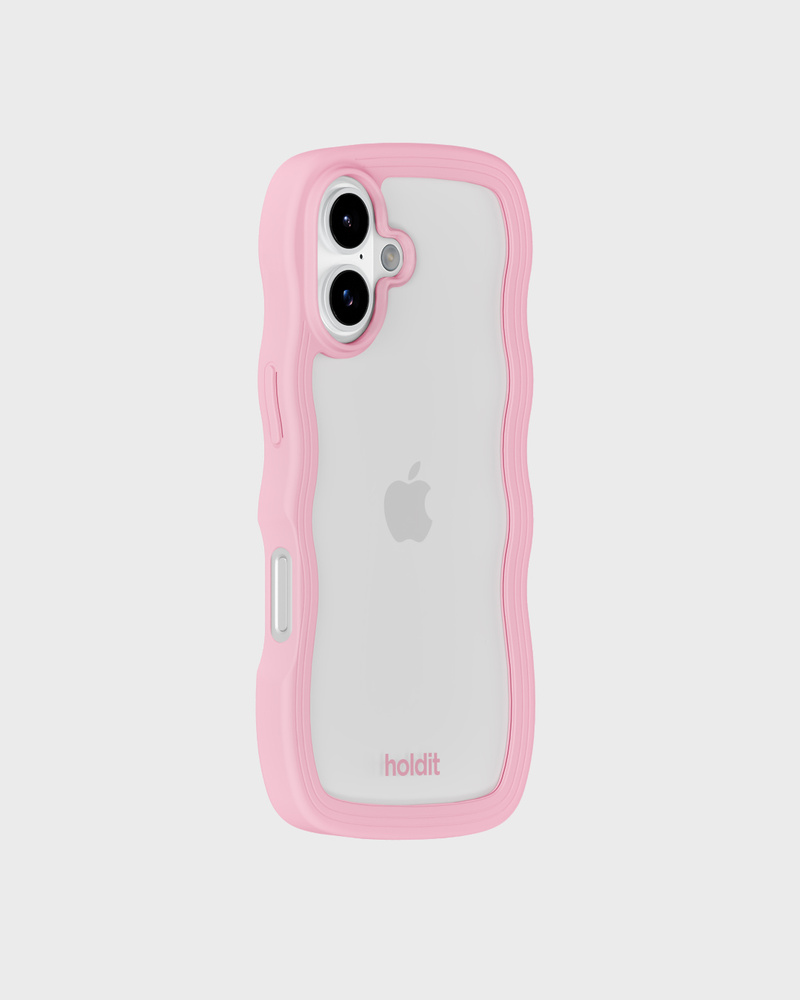 Phone Case Wavy Pink/Transparent iPhone 17