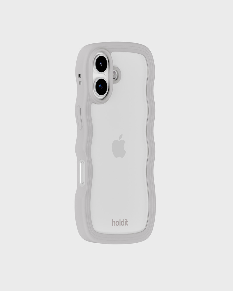Phone Case Wavy Wool Gray/Transparent iPhone 17