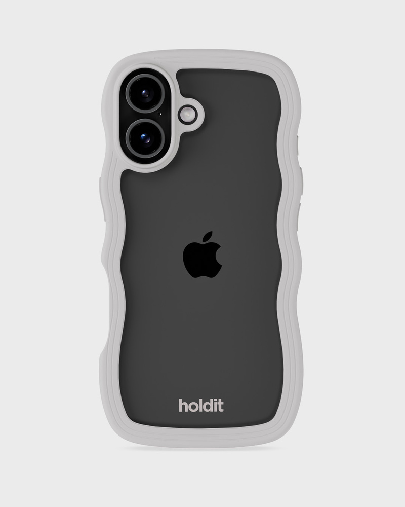 Phone Case Wavy Wool Gray/Transparent iPhone 17