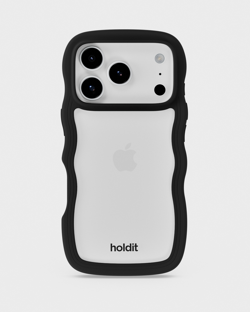 Phone Case Wavy Black/Transparent iPhone 17 Pro