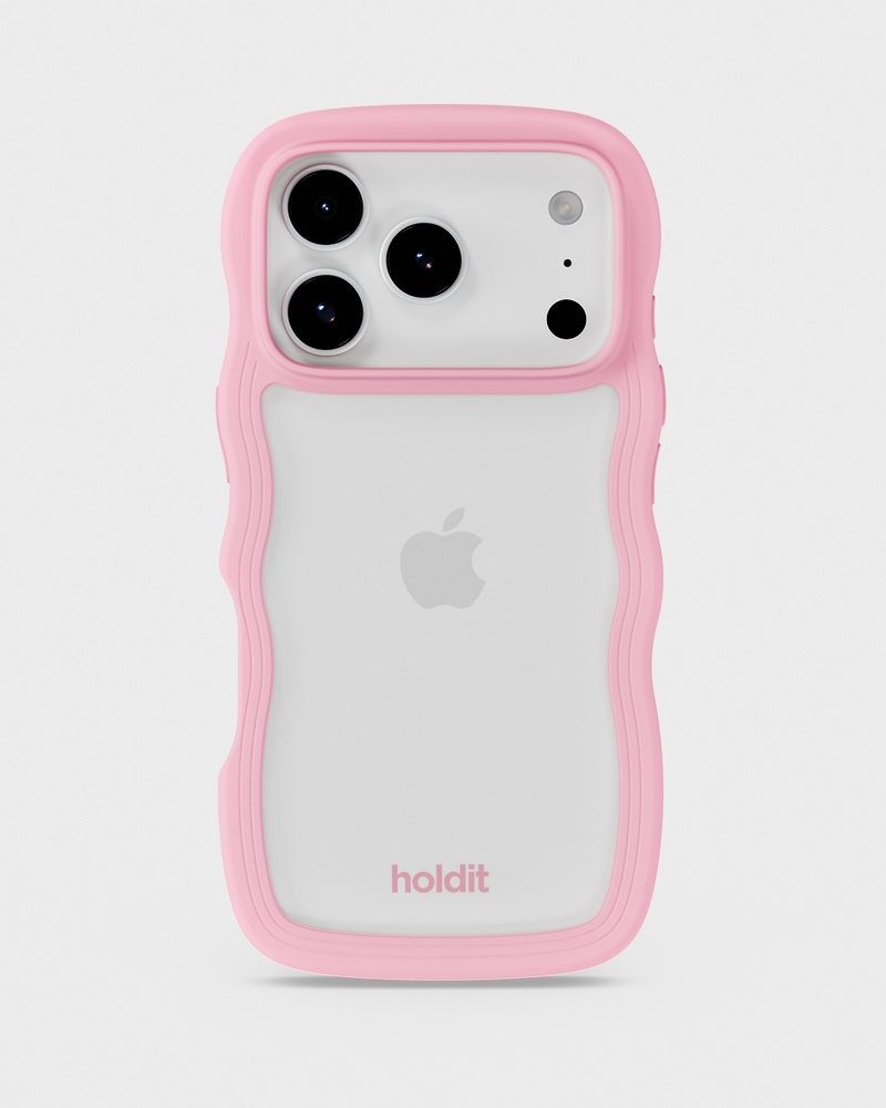 Phone Case Wavy Pink/Transparent iPhone 17 Pro