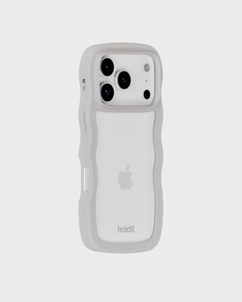 Phone Case Wavy Wool Gray/Transparent iPhone 18 Pro