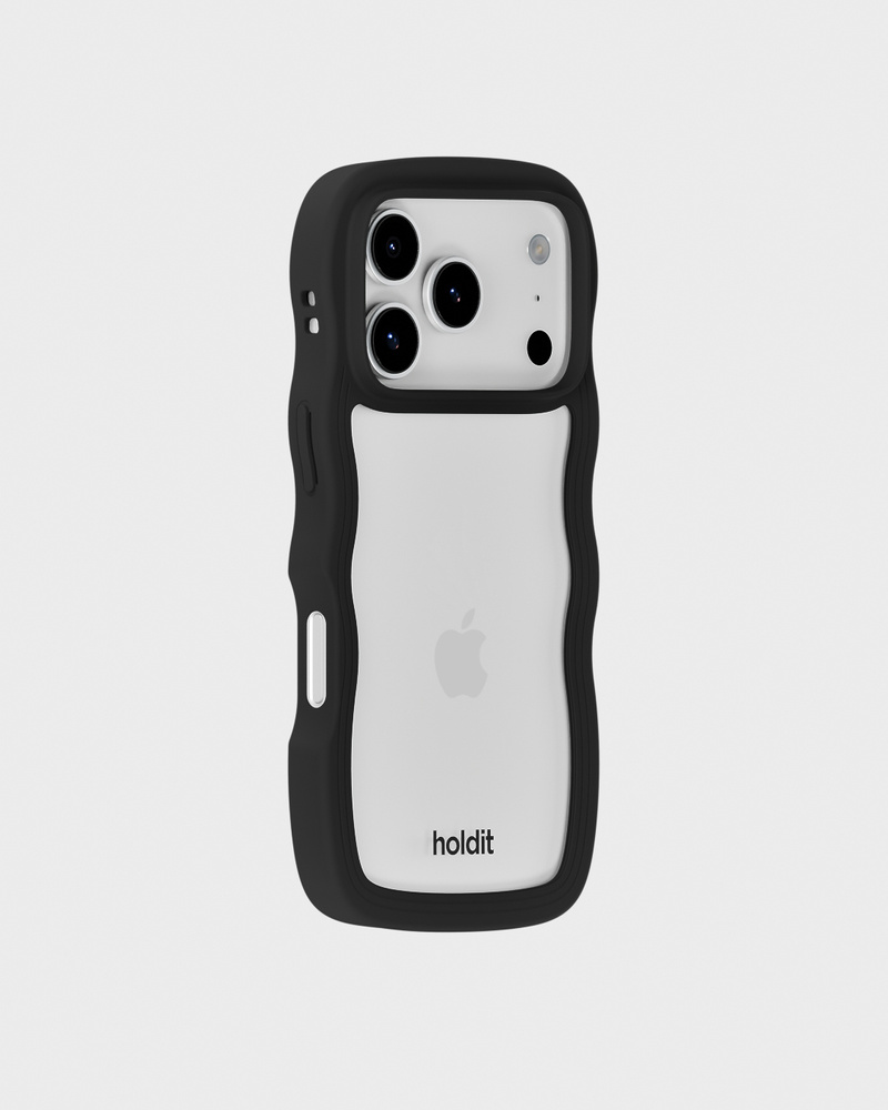 Phone Case Wavy Black/Transparent iPhone 17 Pro