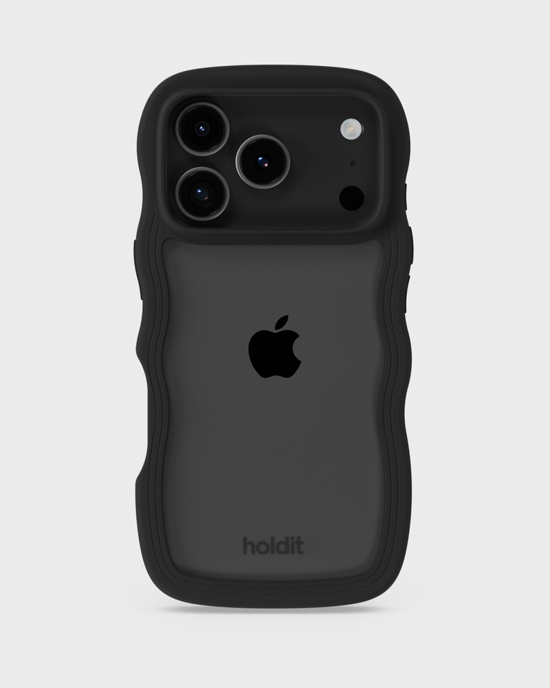 Phone Case Wavy Black/Transparent iPhone 17 Pro