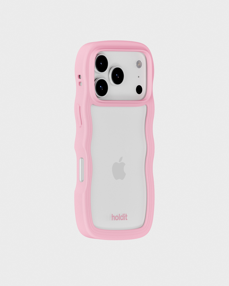 Phone Case Wavy Pink/Transparent iPhone 17 Pro
