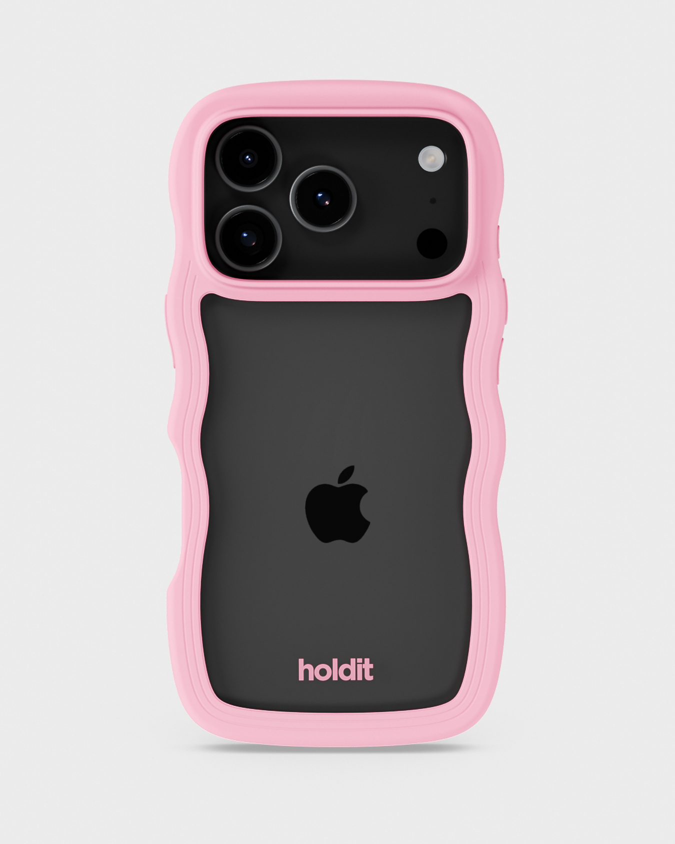 Phone Case Wavy Pink/Transparent iPhone 17 Pro Max - Holdit