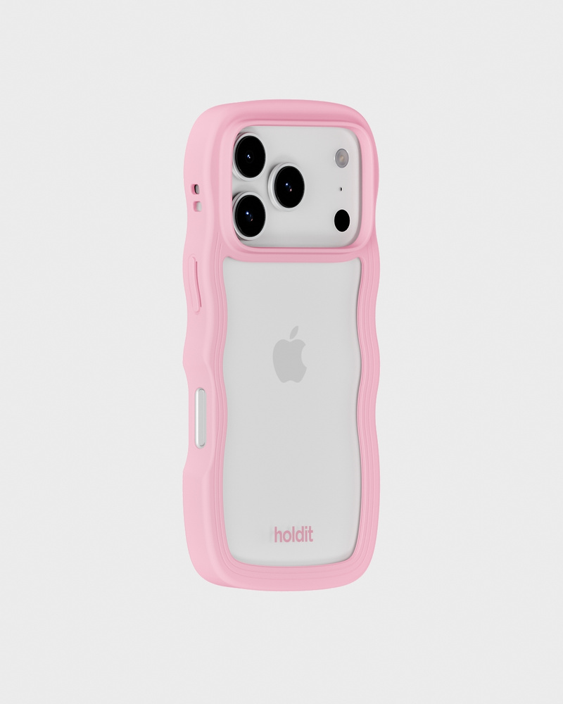 Phone Case Wavy Pink/Transparent iPhone 17 Pro Max