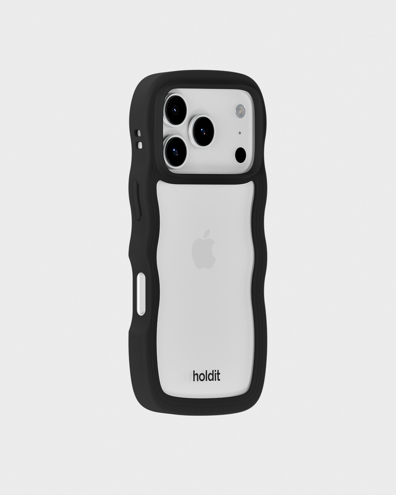 Phone Case Wavy Black/Transparent iPhone 17 Pro Max