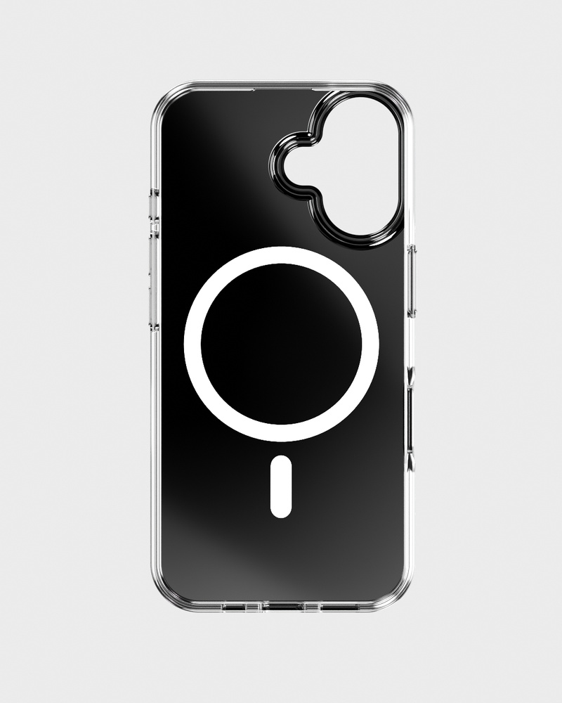 Phone Case Mirror Magsafe Compatible Black iPhone 16