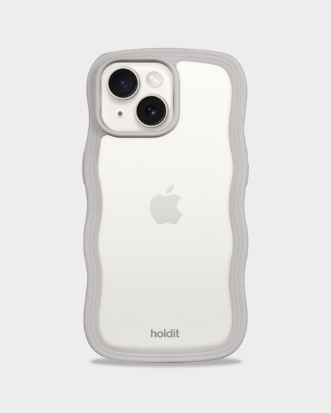 Phone Case Wavy Wool Gray/Transparent iPhone 16e