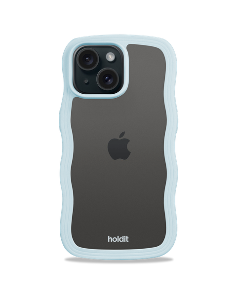Phone Case Wavy Mineral Blue/Transparent iPhone 16e