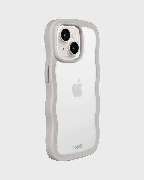 Phone Case Wavy Wool Gray/Transparent iPhone 13