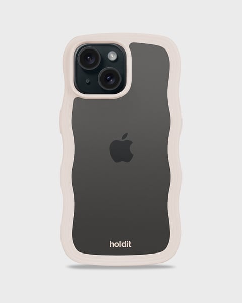 Phone Case Wavy Light Beige/Transparent iPhone 16e