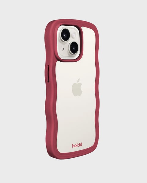 Phone Case Wavy Red Velvet/Transparent iPhone 16e