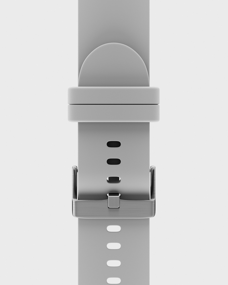 Watch Band Silicone Light Gray 20mm