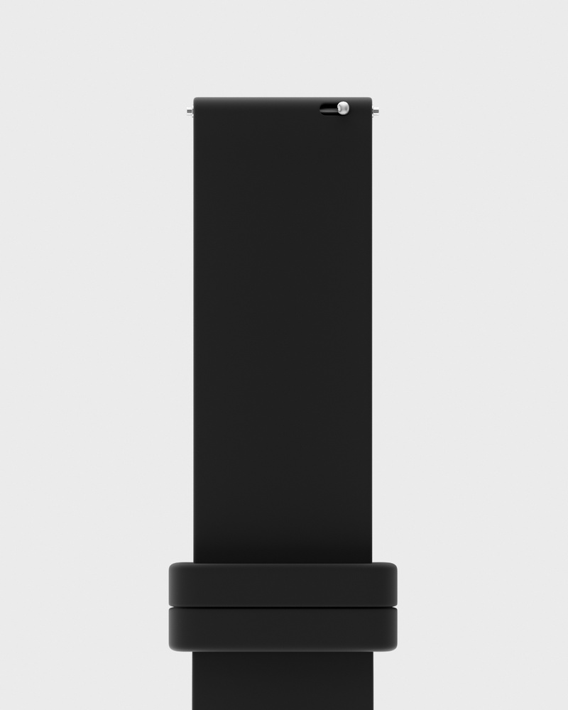 Watch Band Silicone Black 20mm