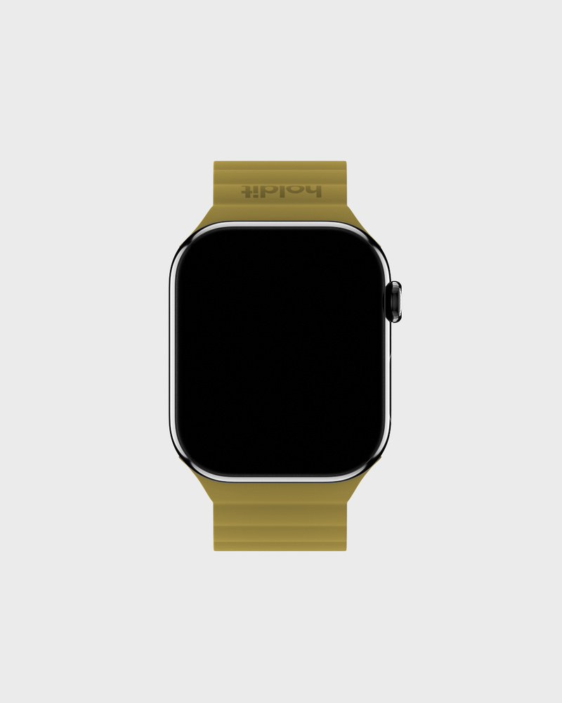 Watch Band Silicone Magnet Warm Olive/Black 38/40/41/42 mm