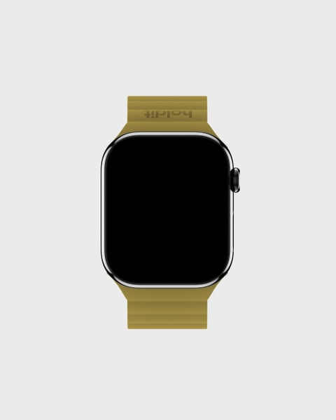Watch Band Silicone Magnet Warm Olive/Black 38/40/41/42 mm