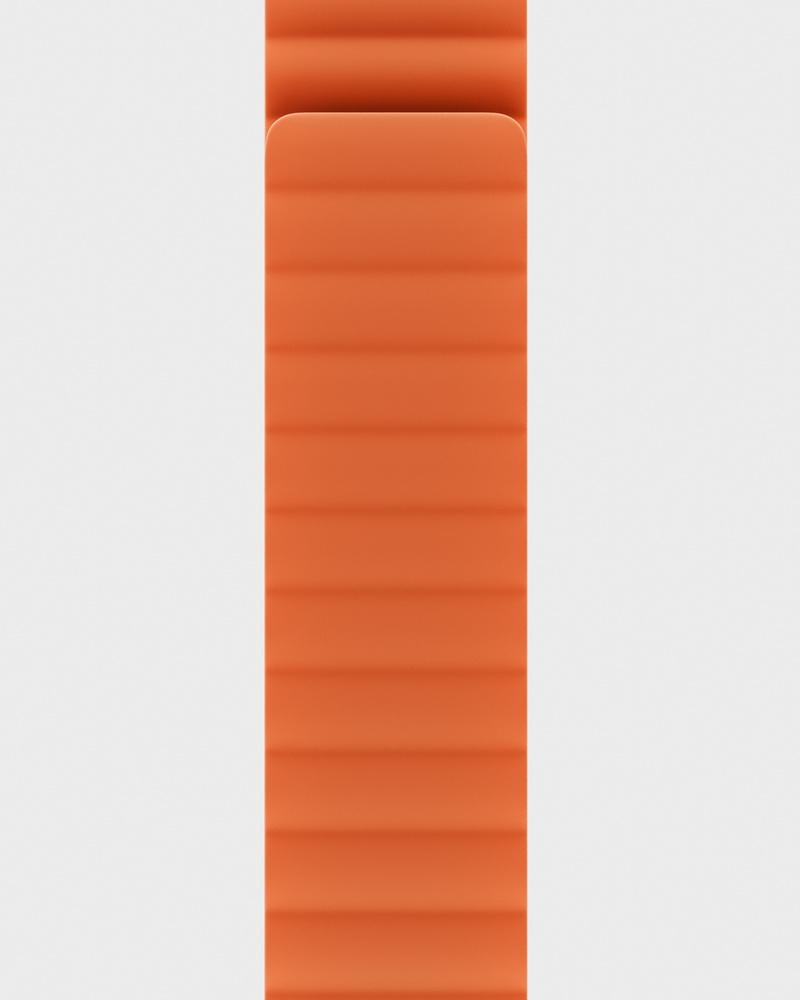 Watch Band Silicone Magnet Orange/Black 42/44/45/46/49 mm