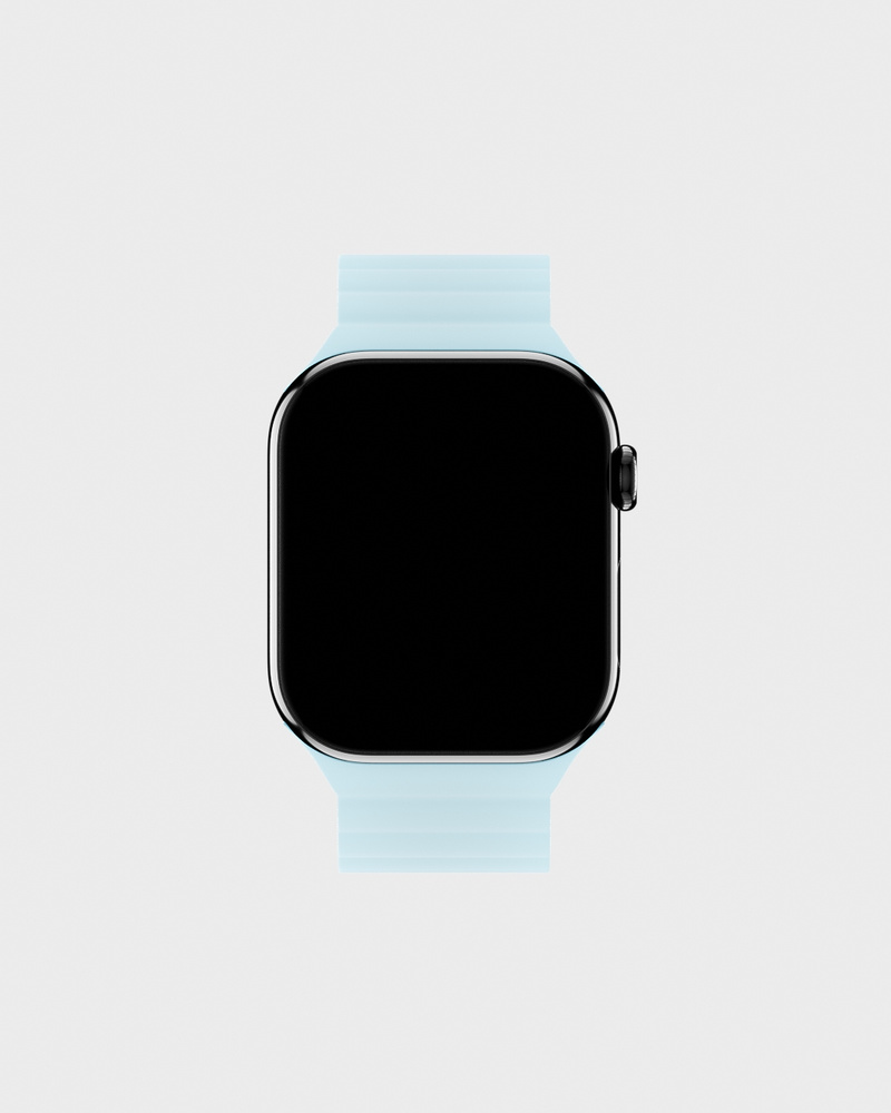 Watch Band Silicone Magnet Mineral Blue/Gray 42/44/45/46/49 mm