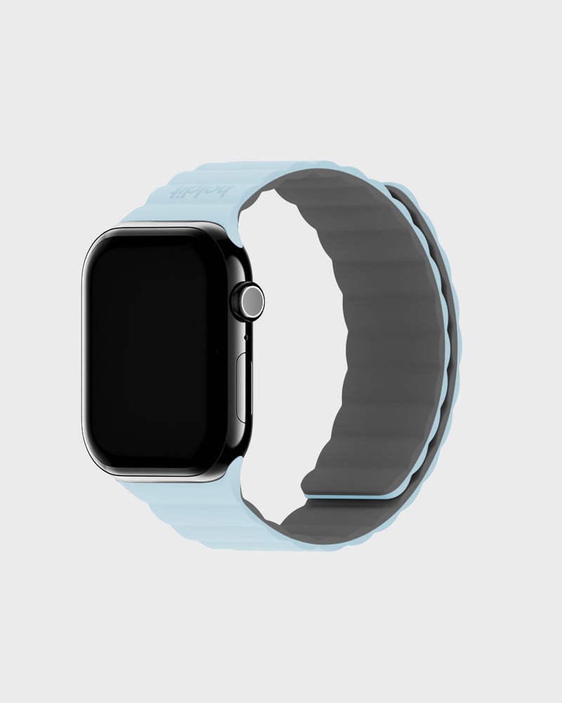 Watch Band Silicone Magnet Mineral Blue/Gray 42/44/45/46/49 mm