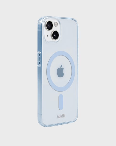 Phone Case Transparent Magsafe Compatible Mineral Blue iPhone 14