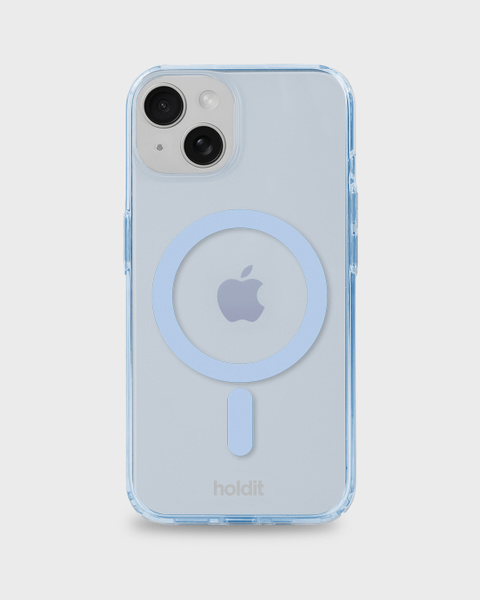 Phone Case Transparent Magsafe Compatible Mineral Blue iPhone 15